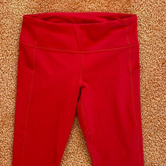 Lululemon Pace Rival Crop 22" Luxtreme Dark Red Mid-Rise Running Leggings 6 - Picture 3 of 12